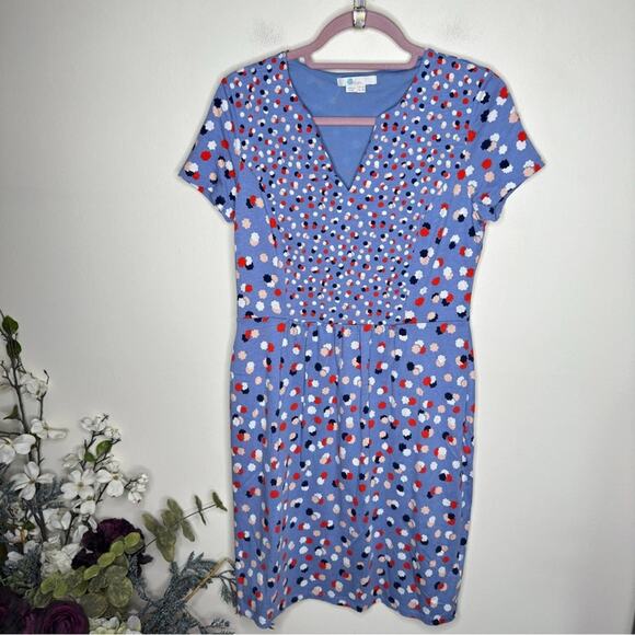 BODEN Emory Jersey Knit Dress Fallen Blossoms Periwinkle Blue {OO17} - Picture 4 of 7